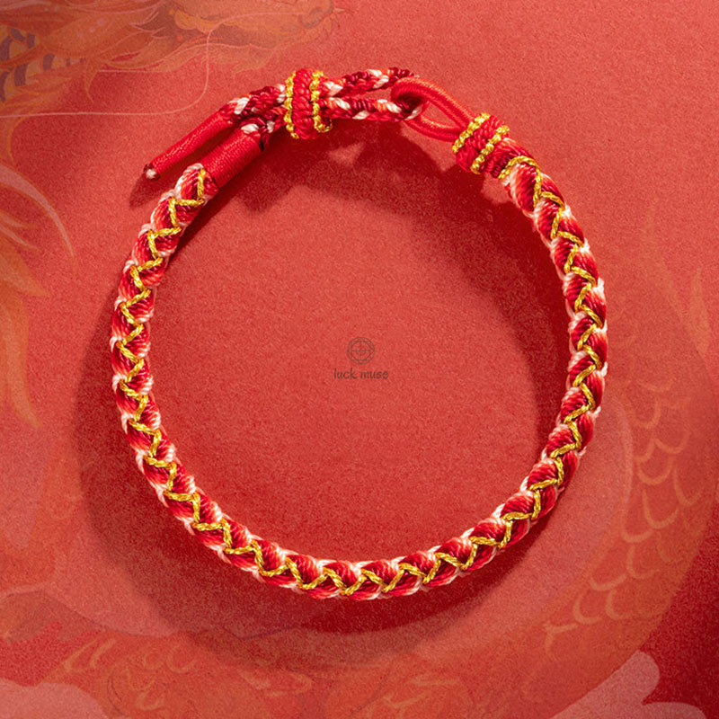 Luck Muse Dragon Scale Protection Handmade Rope Bracelet - Image 7