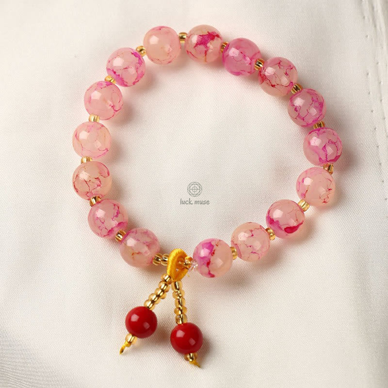Blessing Harmony Liuli Glass Bead Buddha Bracelet - Image 4