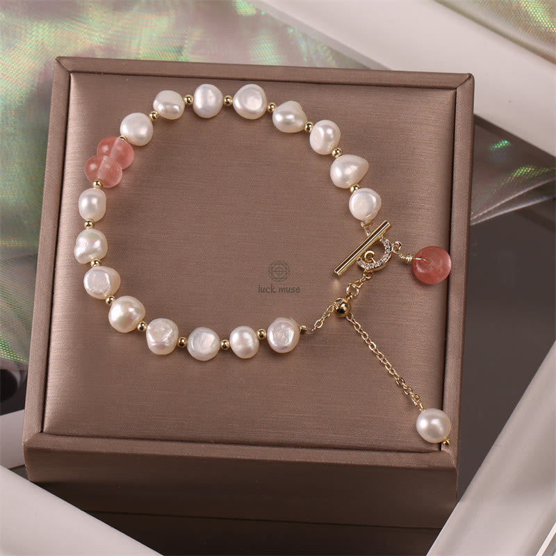 Natural Green Strawberry Quartz Luck Muse Healing Bracelet - Image 12