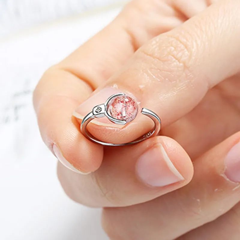 Pink Crystal Rotating Ring - Luck Muse Collection - Image 4
