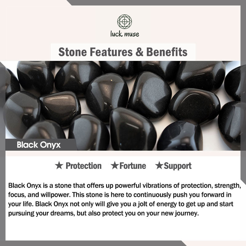 Natural Lava Rock Frosted Stone Bead Leather Bracelet with Black Onyx Accents - Image 14