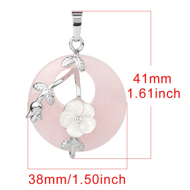 Luck Muse Crystal Amethyst Green Aventurine Flower Healing Necklace Pendant - Image 41