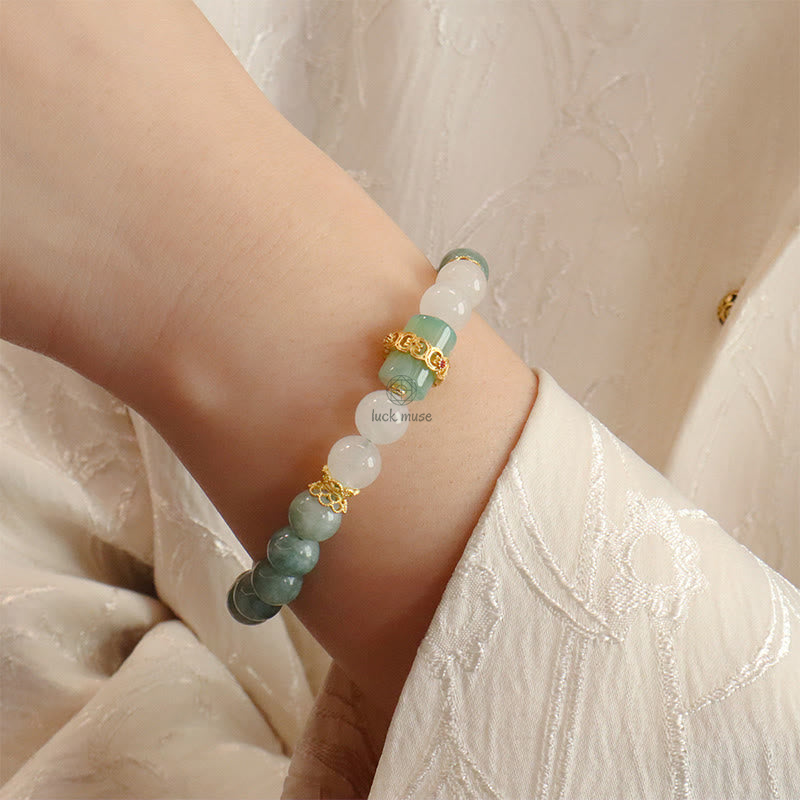 Jade Harmony Double-Layered Luck Muse Bracelet - Image 3