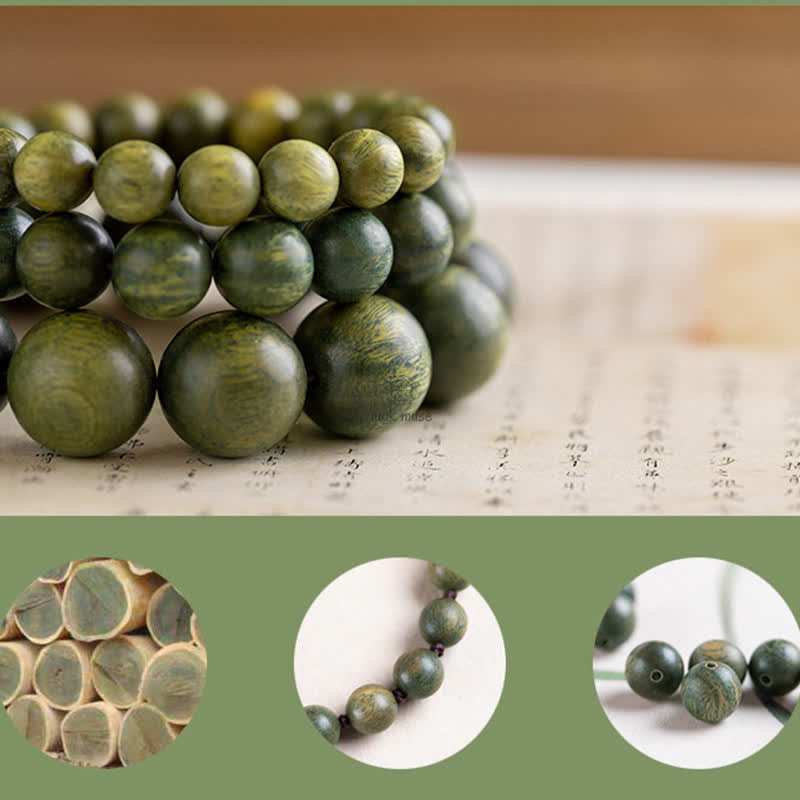 Tibetan Green Sandalwood Healing Bracelet by Luck Muse Shop - Image 25