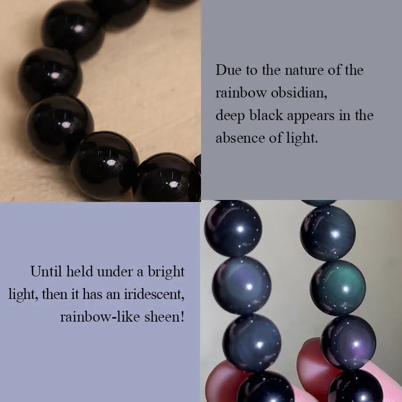 Luck Muse Rainbow Obsidian Bracelet - Image 4