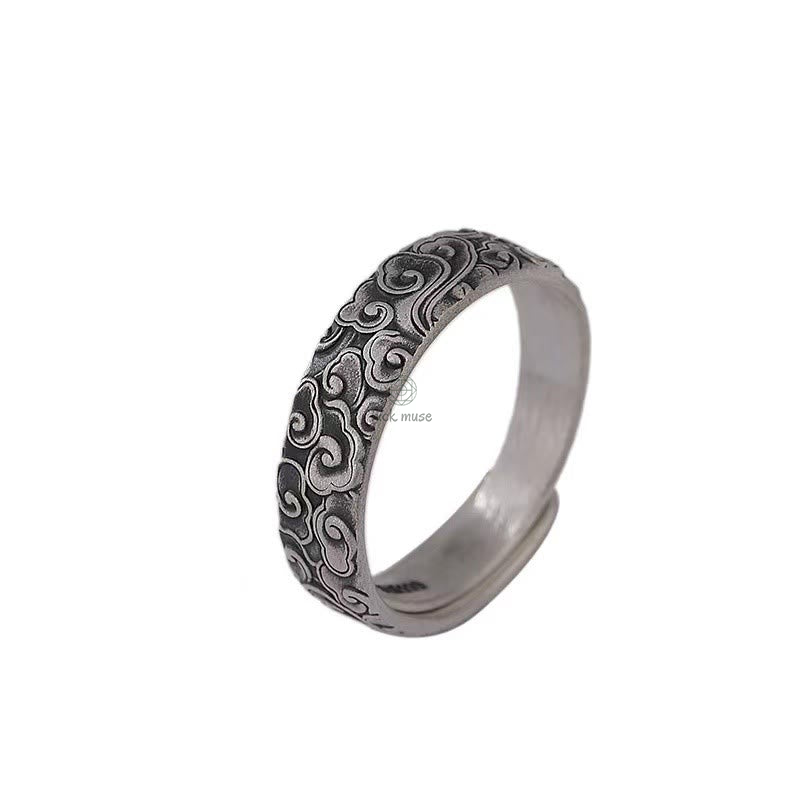 Luck Muse Vintage Auspicious Cloud Pattern Ring - Image 8
