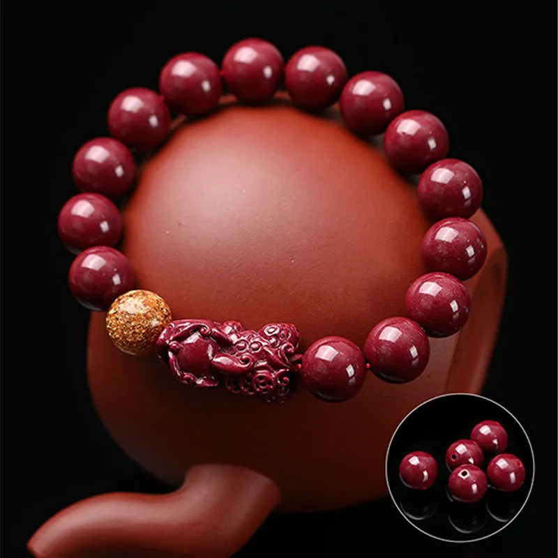 Tibetan Cinnabar Pixiu Bracelet for Peace and Calm - Image 2