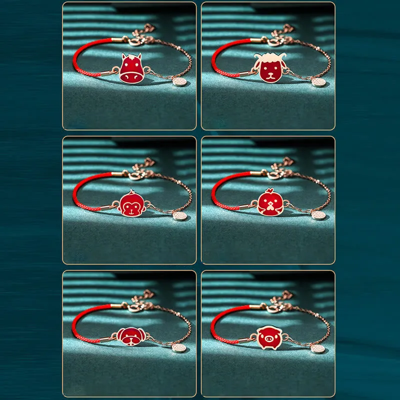 Luck Muse 925 Sterling Silver Color-Changing Chinese Zodiac Lucky Protection Red String Bracelet - Image 30