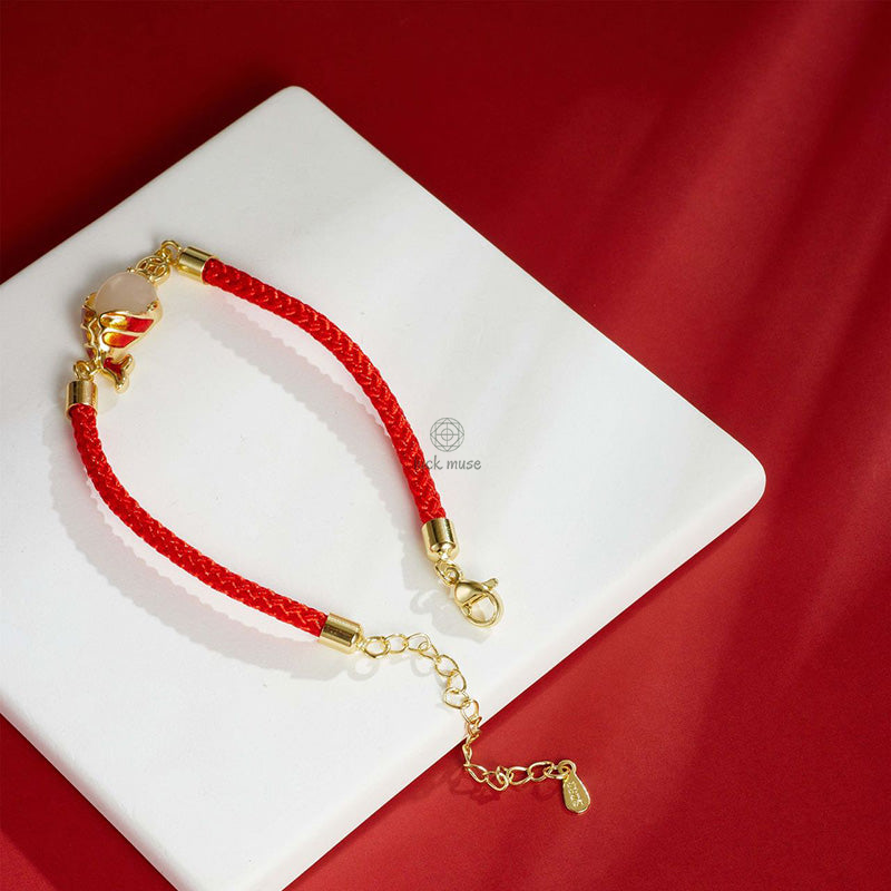 Buddha Chalcedony Luck Koi Fish Wealth Stone Bracelet and Necklace Set - Image 5