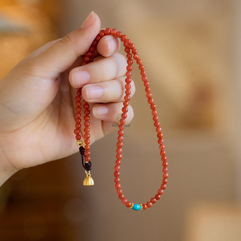Luck Muse Red Agate Turquoise Confidence Jewelry Set in 925 Sterling Silver Plating and Gold - Image 4