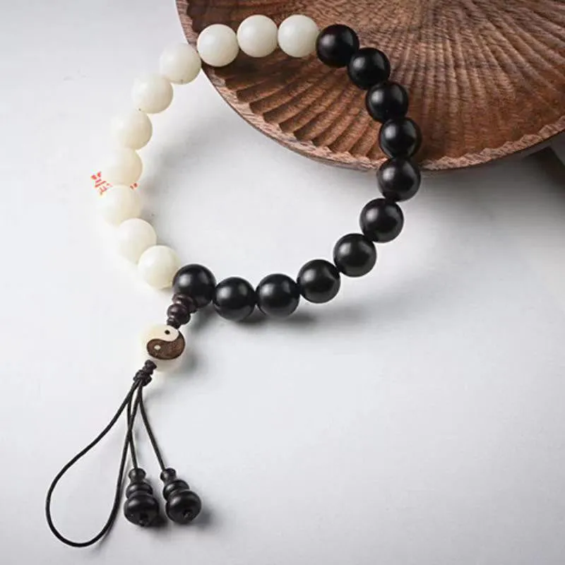 Luck Muse Ebony YinYang Protection Bracelet - Decorative Piece - Image 4