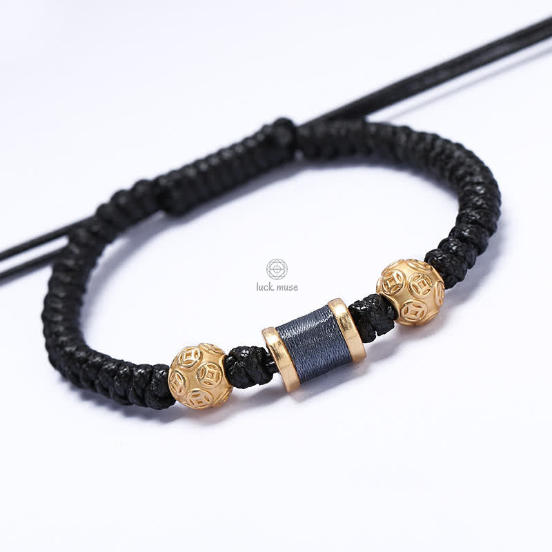 Copper Coin Bead Balance Braided Bracelet - Image 9