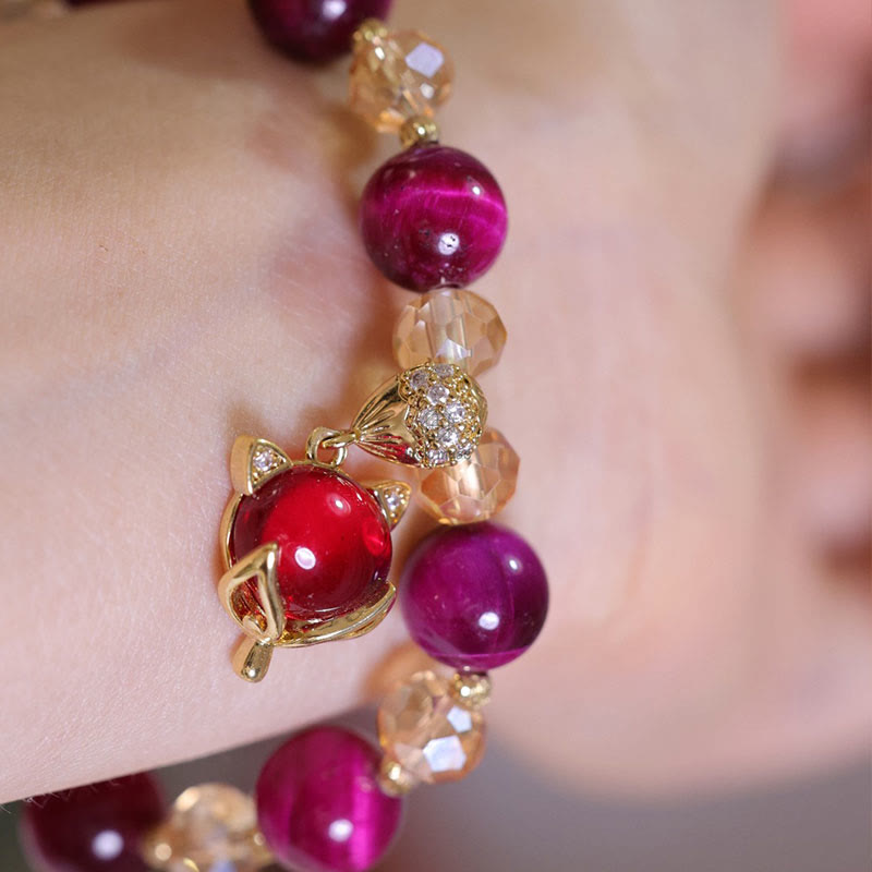 Red Tiger Eye Luck Muse Bracelet for Protection and Self-Confidence - Image 3