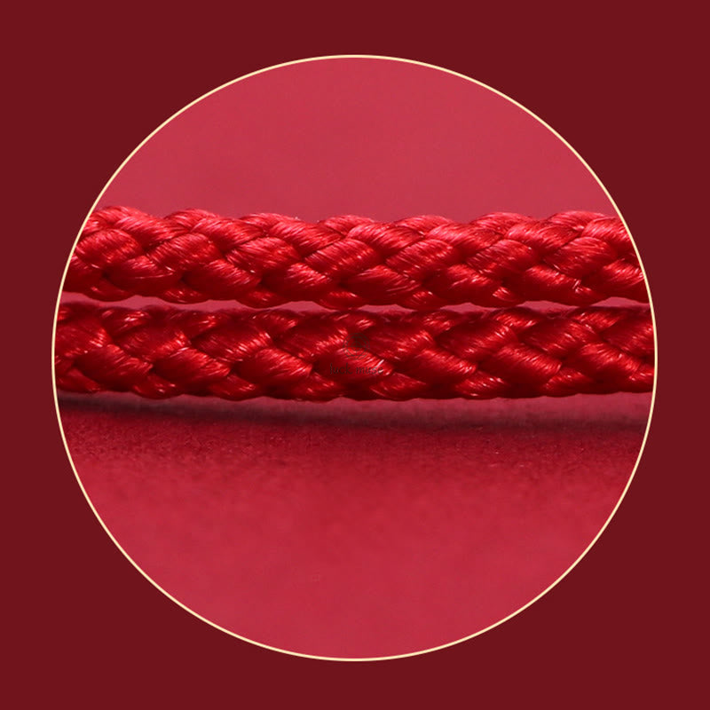 Luck Muse 999 Sterling Silver Luck Connection Bracelet with Handmade Braided Bean Design - Image 6