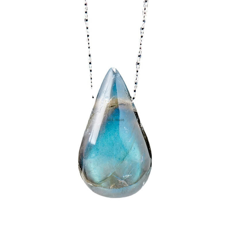 Labradorite Water Drop Healing Necklace - Image 10