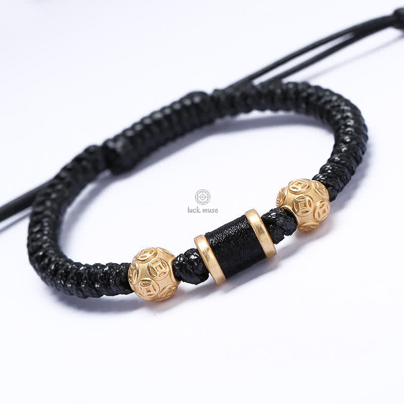 Copper Coin Bead Balance Braided Bracelet - Image 11