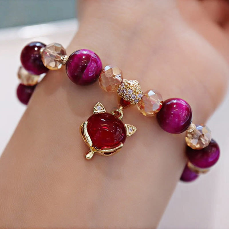 Red Tiger Eye Luck Muse Bracelet for Protection and Self-Confidence - Image 2