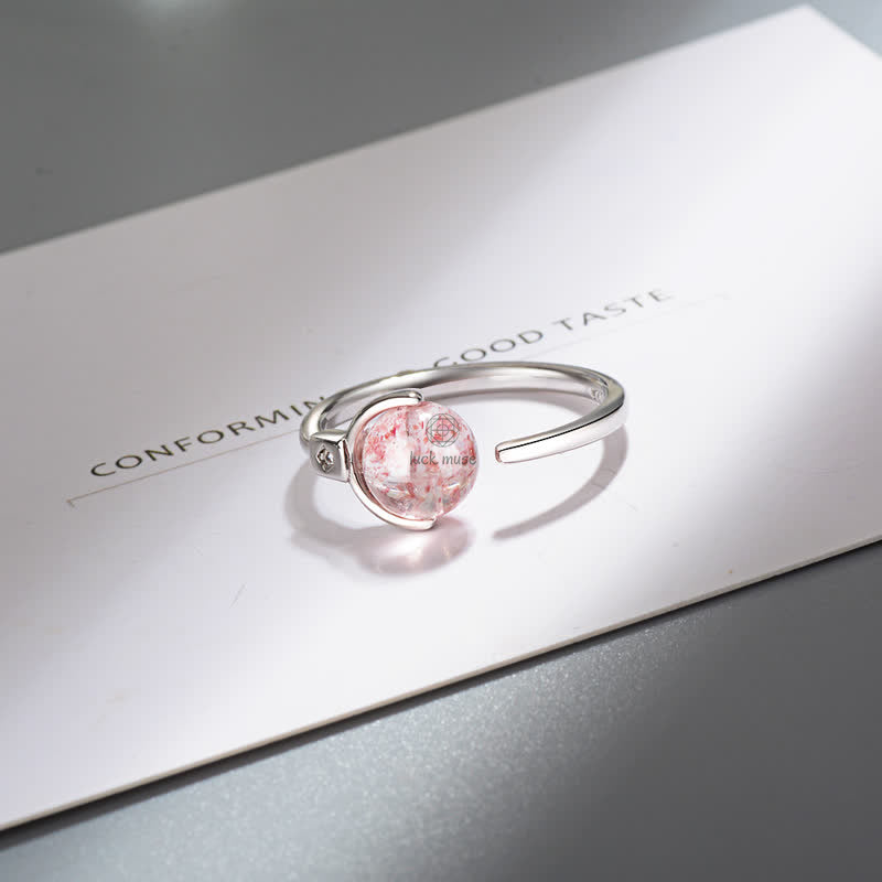 Pink Crystal Rotating Ring - Luck Muse Collection - Image 9