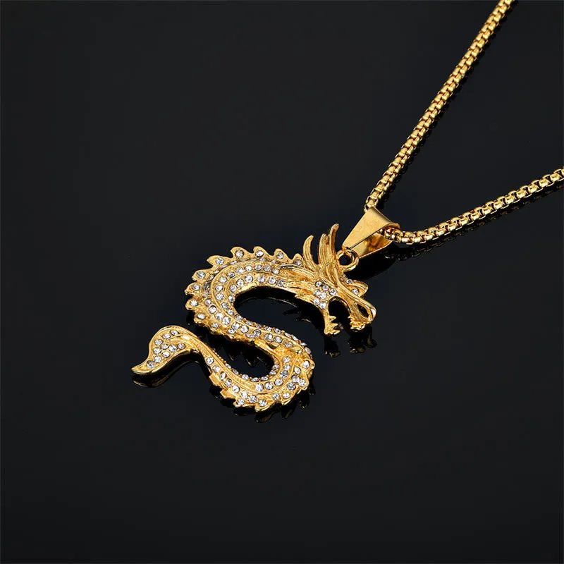 Luck Muse Chinese Zodiac Dragon Zircon Necklace for Protection - Image 3