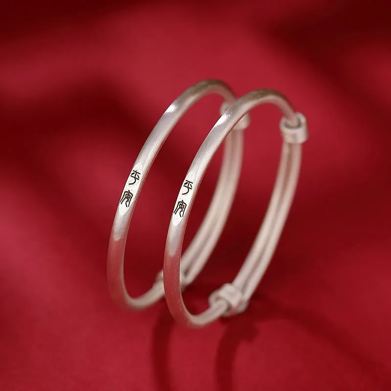 Luck Muse 999 Sterling Silver Kids Child Bracelet for Peace, Joy, and Protection - Image 3