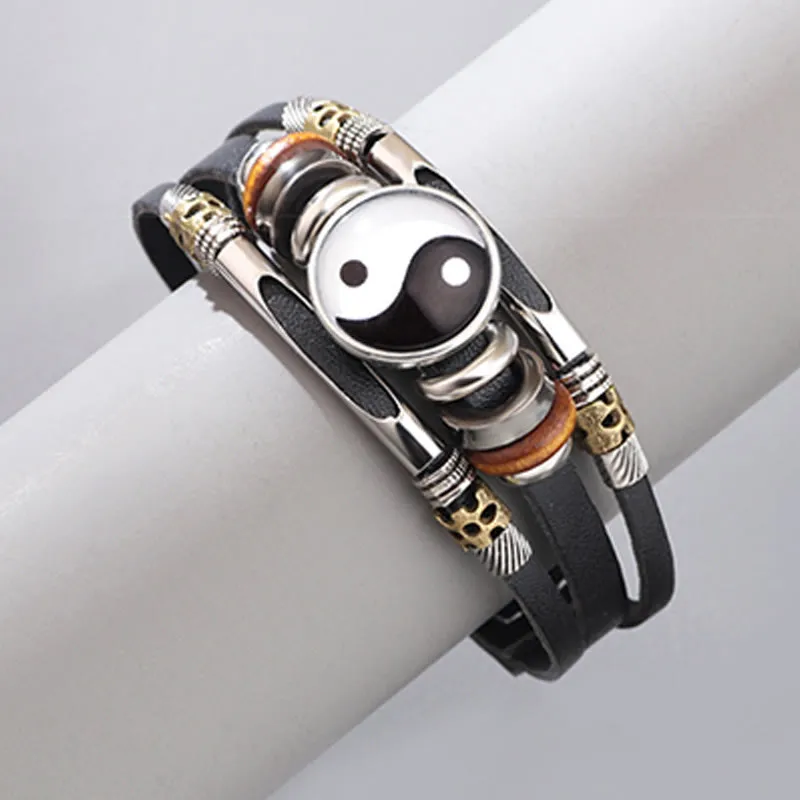 Yin Yang Leather Balance Bracelet with Luck Muse - Image 10