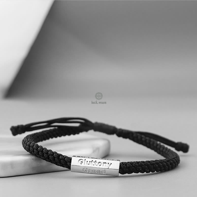 Seven Deadly Sins & Virtues Braided String Bracelet with Luck Muse - Image 3