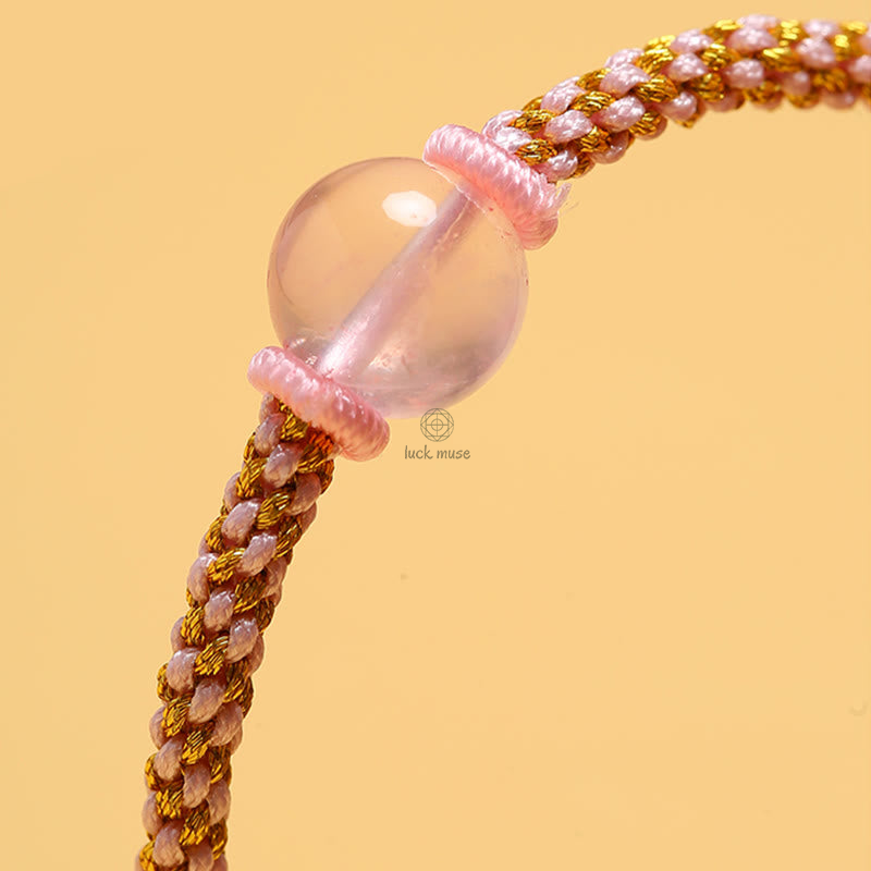 Handmade Natural Stone Bracelet with Red Agate, Amethyst, Rutilated Quartz, Pink Crystal Beads - Image 23