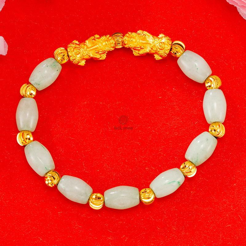 Golden Double Pixiu Wealth Bracelet with Luck Muse Electroplating - Image 6
