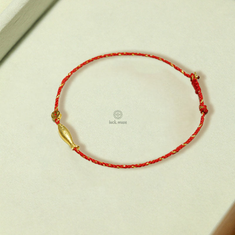 Braided Koi Fish Luck Wealth Bracelet with 14K Gold Plating by Luck Muse Shop - Image 3