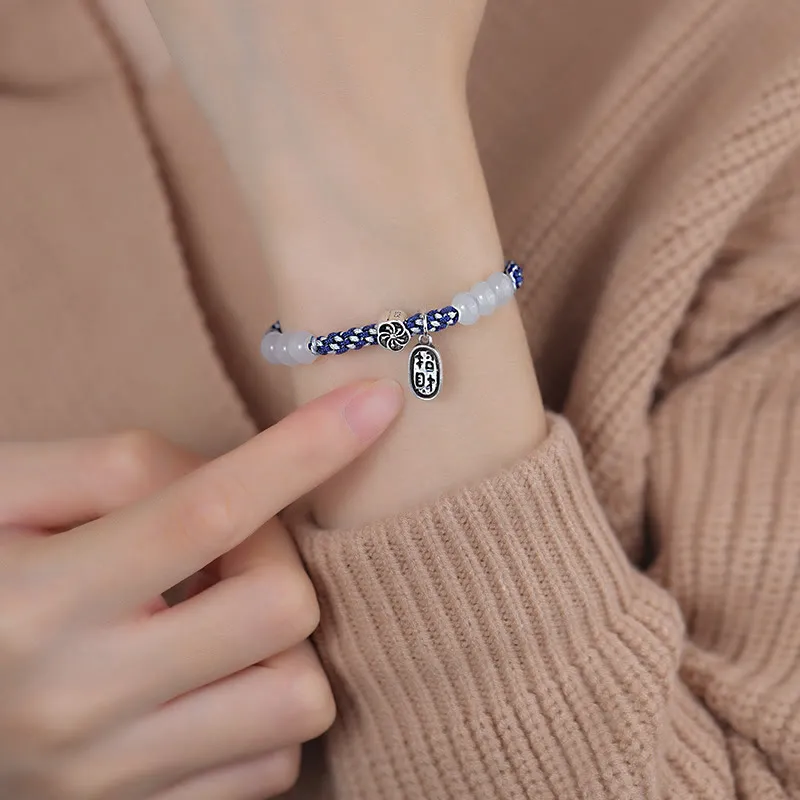 Handmade Lucky Fortune Rope Bracelet with Luck Muse - Image 4