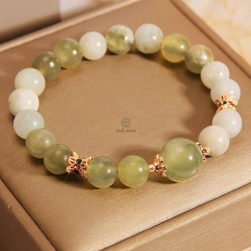 Green Grape Jade Buddha Bracelet for Abundance - Image 11