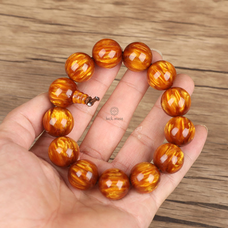 Luck Muse Golden Sea Willow Bracelet for Success and Positivity - Image 4