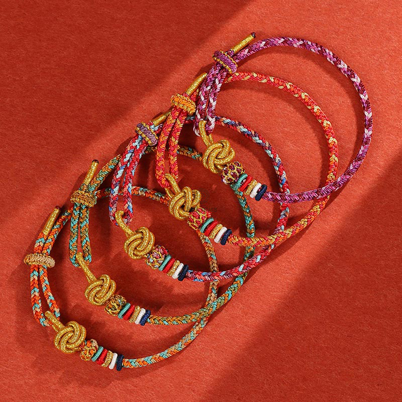 Dunhuang Colorful Rope Luck Muse Protection Bracelet - Image 2
