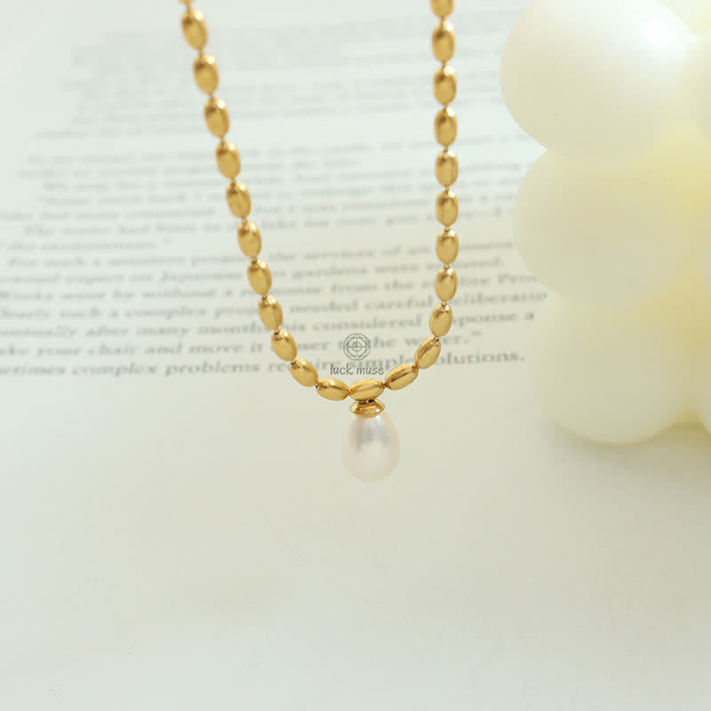 Pearl Bead Peace Necklace Pendant by Luck Muse Shop - Image 7