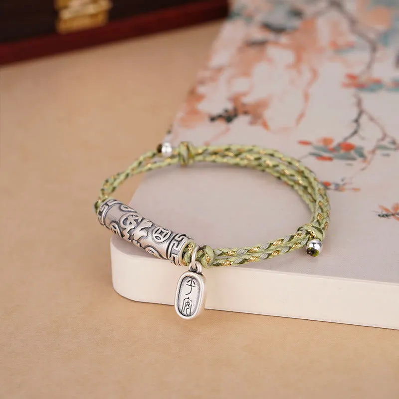 Luck Muse 999 Sterling Silver Fu Character Copper Coin Fortune Bracelet - Image 3