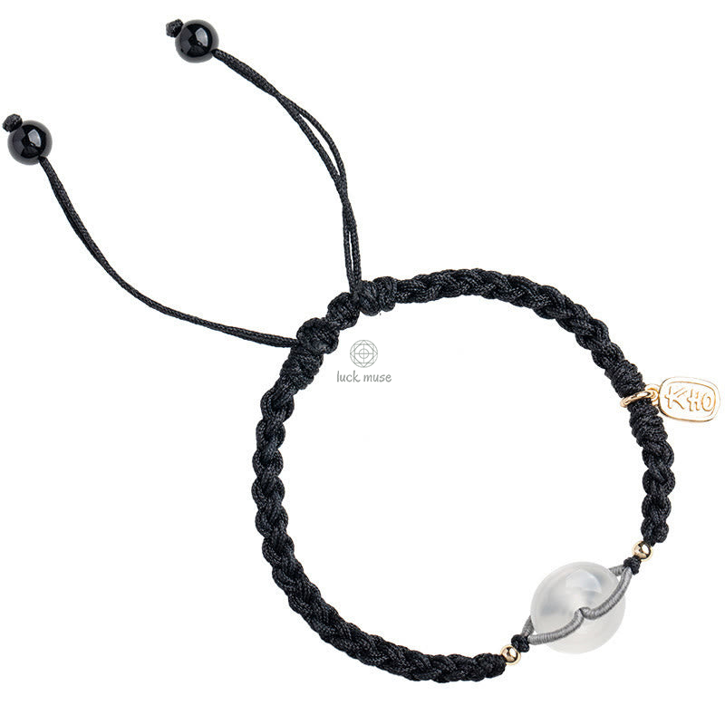Chalcedony Round Peace Buckle String Bracelet - Luck Muse Shop - Image 7