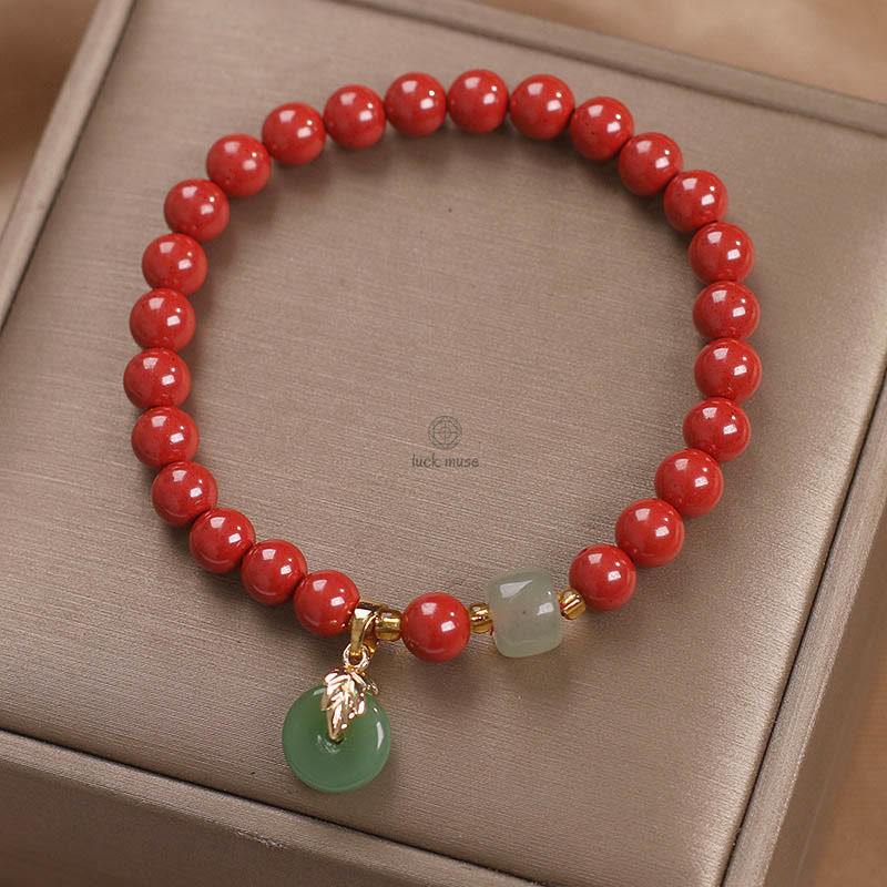 Peaceful Blessing Cinnabar Buckle Bracelet - Image 10