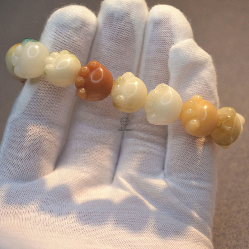 Multilayered Bodhi Seed Cat Paw Harmony Bracelet - Image 10