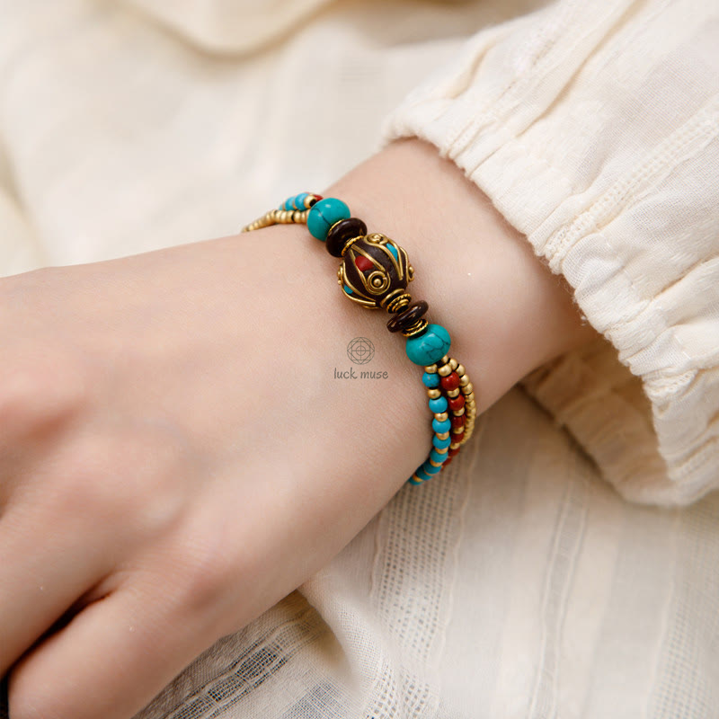 Tibetan Turquoise Buddha Bracelet for Protection and Strength - Image 12