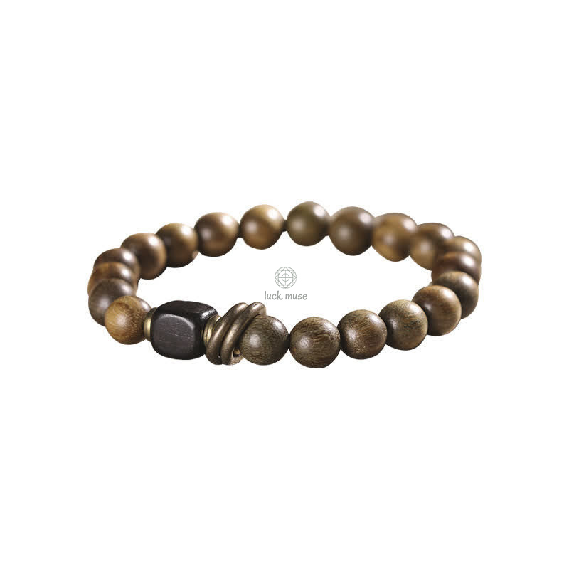 Green Sandalwood Crystal Peace Bracelet inspired by Tibetan Culture - Image 10