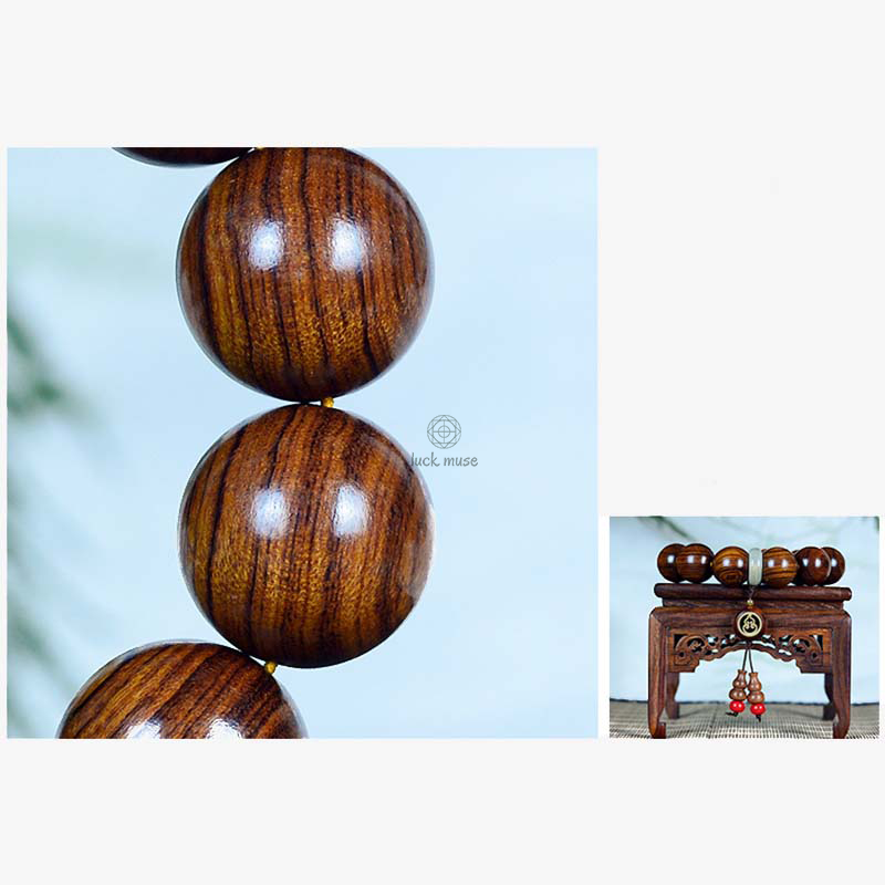 Luck Muse Rosewood Serenity Gourd Charm Bracelet - Image 8