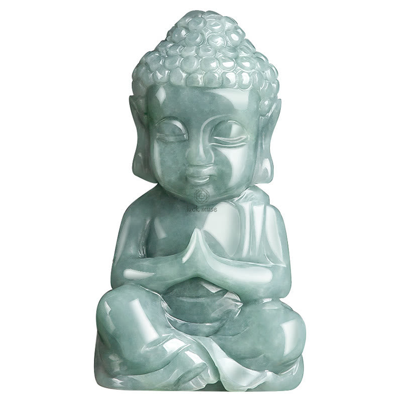 Natural Jade Buddhist Meditation Necklace Pendant - Serenity Amulet - Image 8
